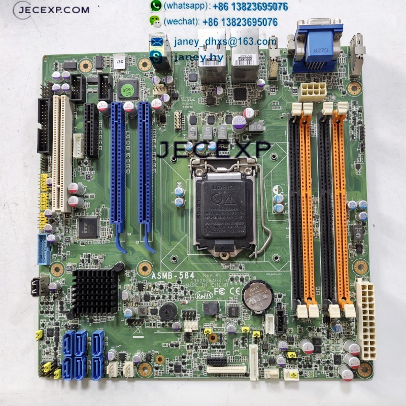 ASMB-584 Rev. A1 19A2058403-01 ASMB-584G2 LGA 1150 MicroATX Server Industrial Board Dual LANs Motherboard